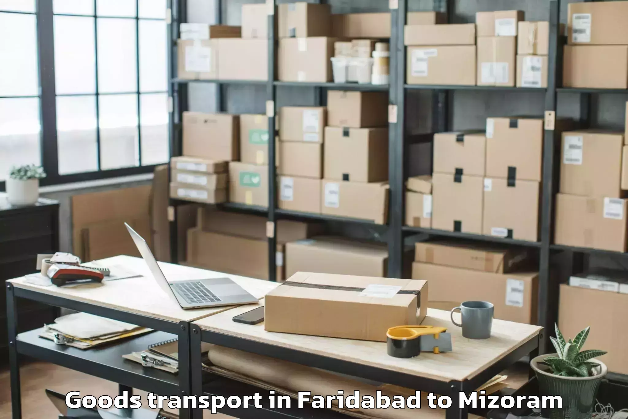 Book Faridabad to Saitlaw Goods Transport